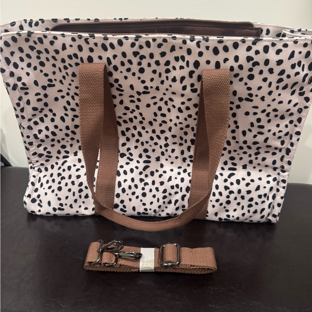 Stylish Brown and White Tote Bag